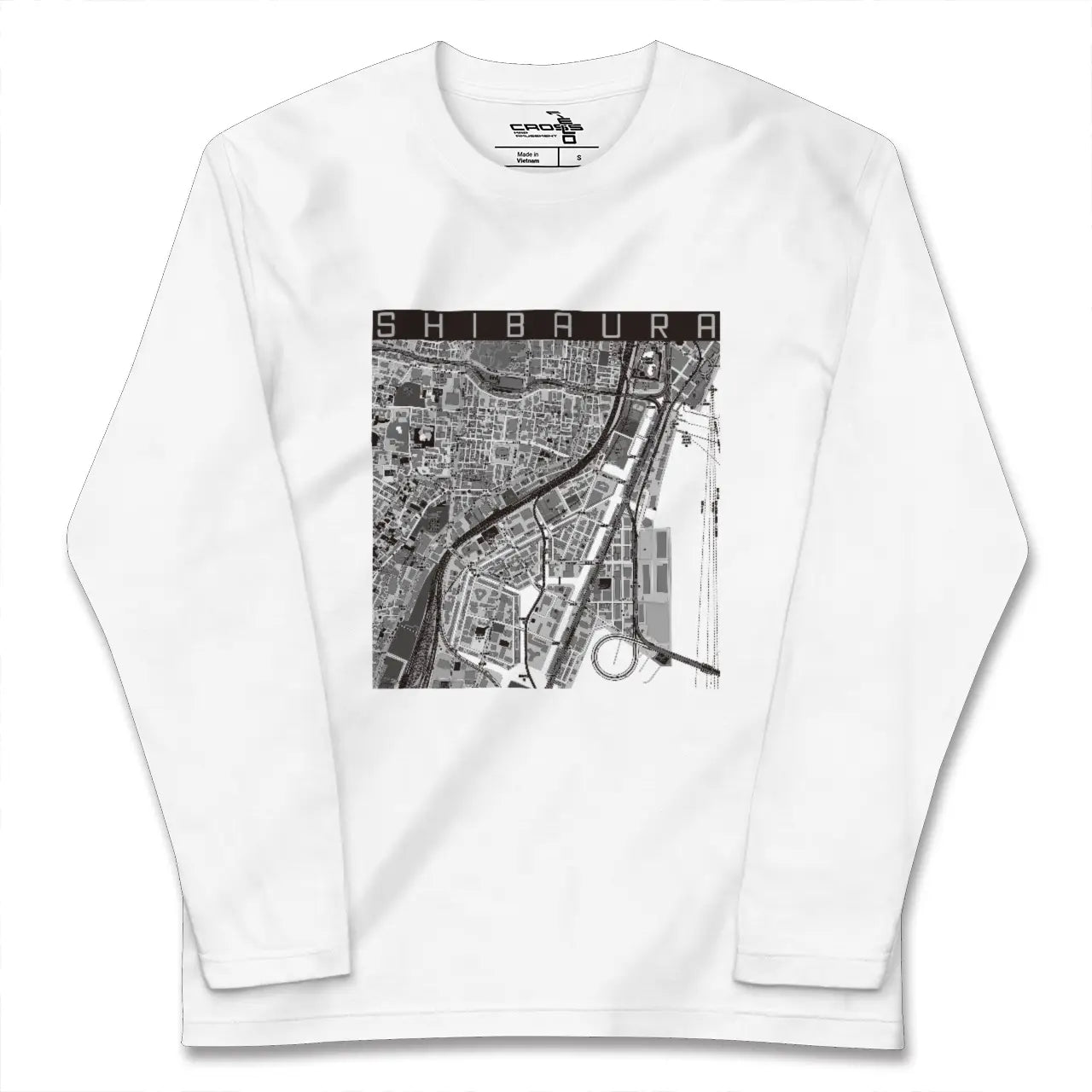 【芝浦（東京都）】地図柄ロングスリーブTシャツ