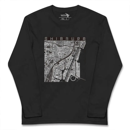【芝浦（東京都）】地図柄ロングスリーブTシャツ
