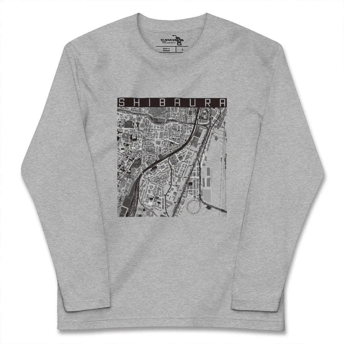 【芝浦（東京都）】地図柄ロングスリーブTシャツ