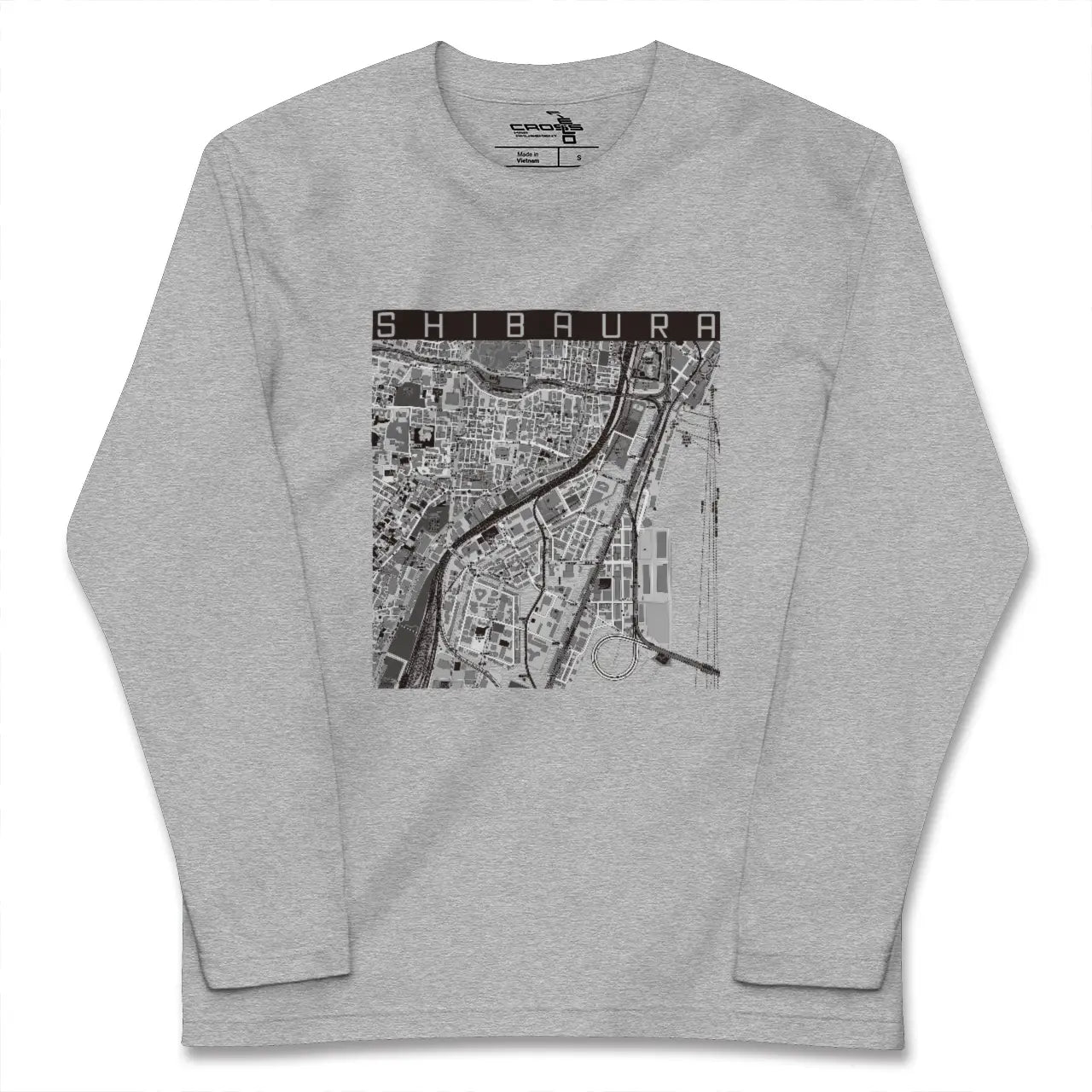 【芝浦（東京都）】地図柄ロングスリーブTシャツ