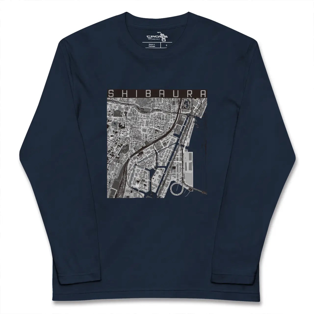 【芝浦（東京都）】地図柄ロングスリーブTシャツ