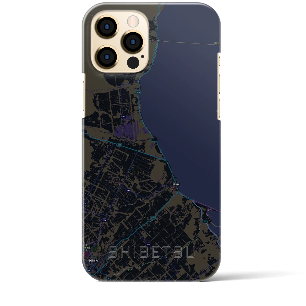 【標津（北海道）】地図柄iPhoneケース（バックカバータイプ）