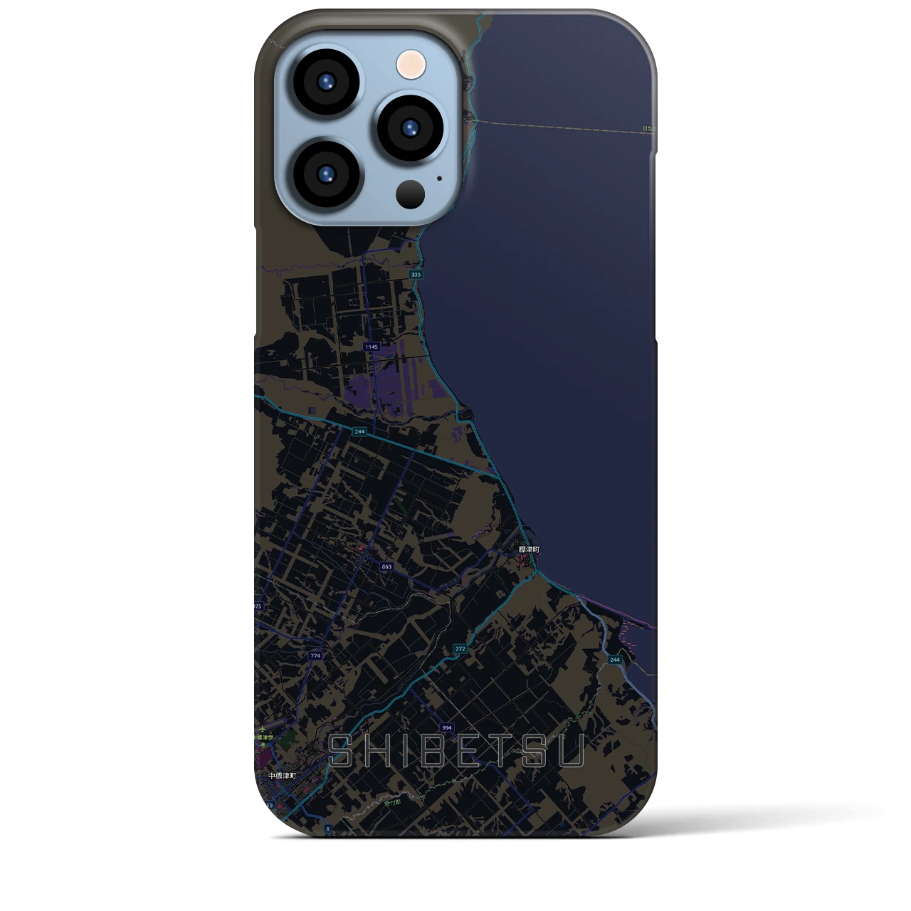 【標津（北海道）】地図柄iPhoneケース（バックカバータイプ）