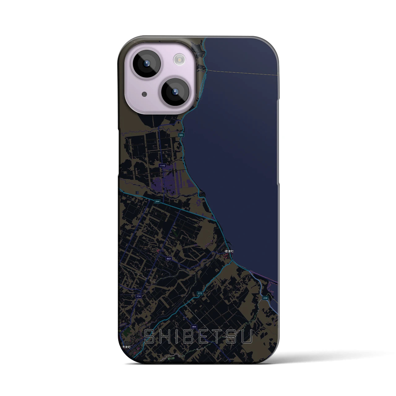 【標津（北海道）】地図柄iPhoneケース（バックカバータイプ）