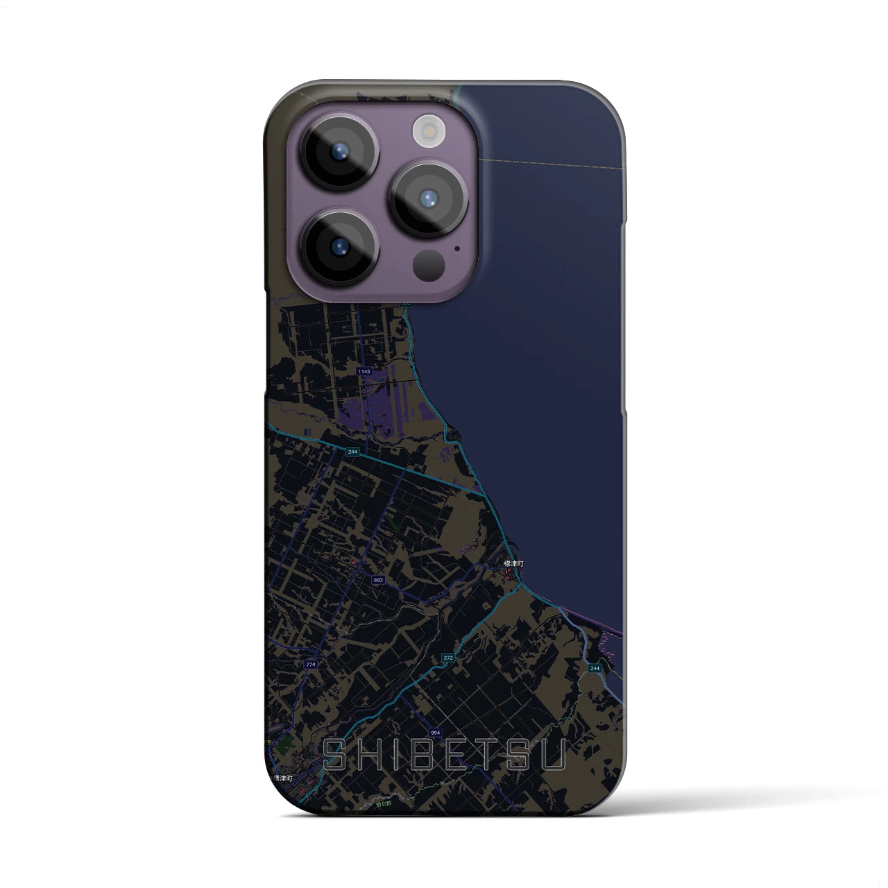 【標津（北海道）】地図柄iPhoneケース（バックカバータイプ）