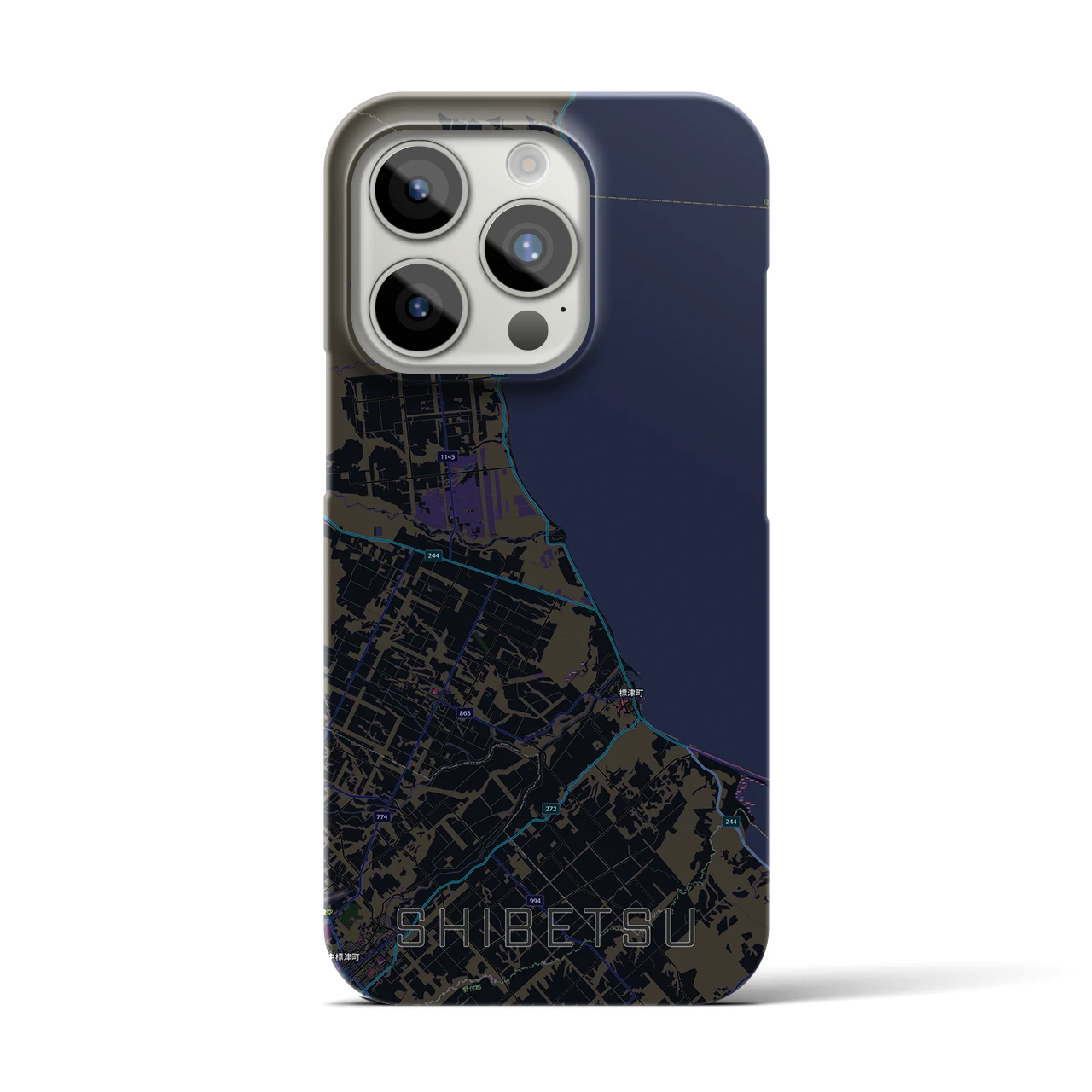 【標津（北海道）】地図柄iPhoneケース（バックカバータイプ）