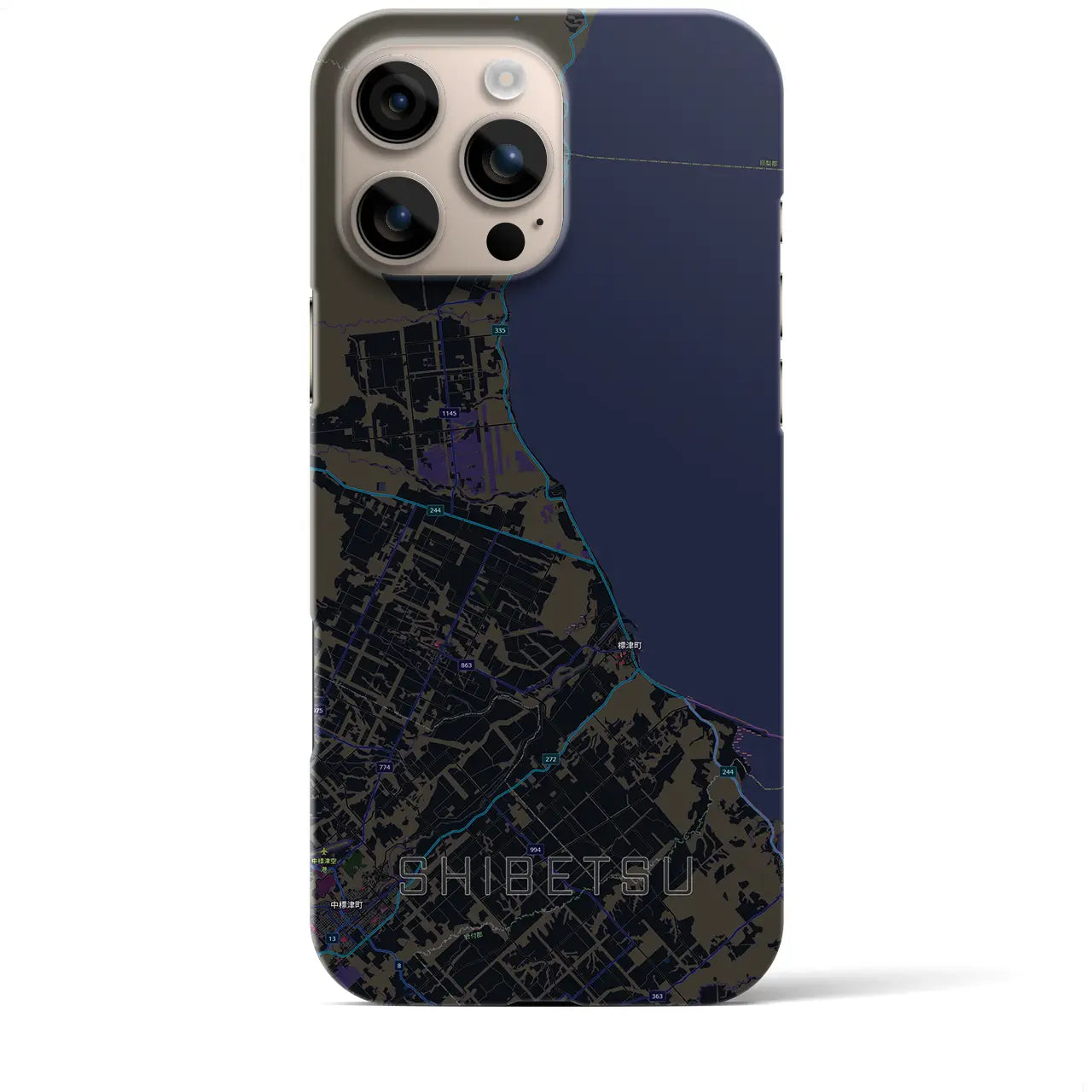 【標津（北海道）】地図柄iPhoneケース（バックカバータイプ）
