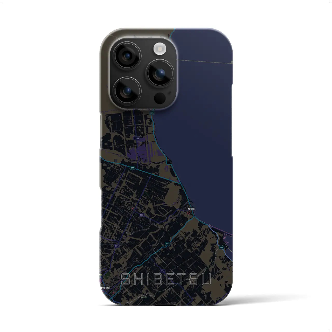 【標津（北海道）】地図柄iPhoneケース（バックカバータイプ）
