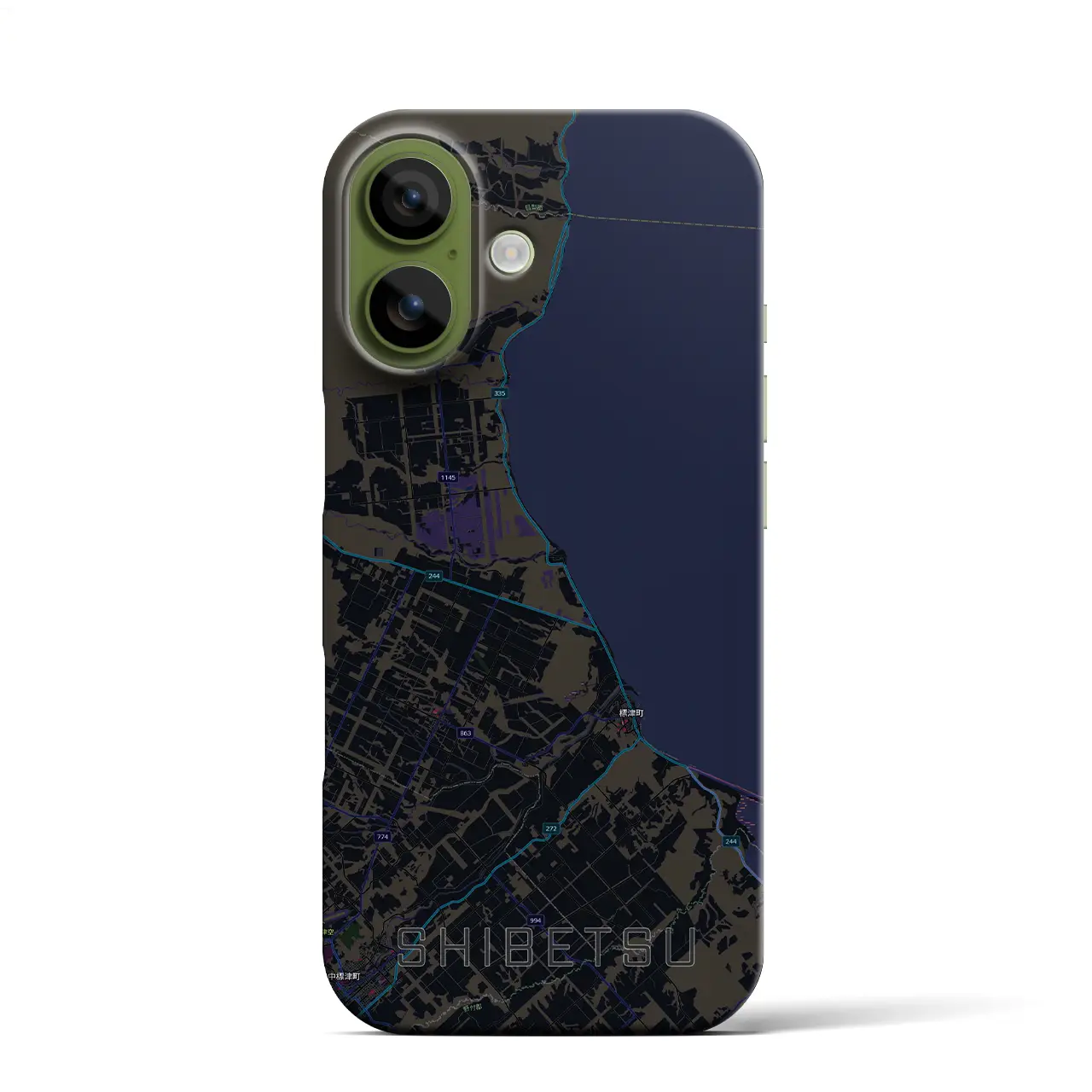 【標津（北海道）】地図柄iPhoneケース（バックカバータイプ）