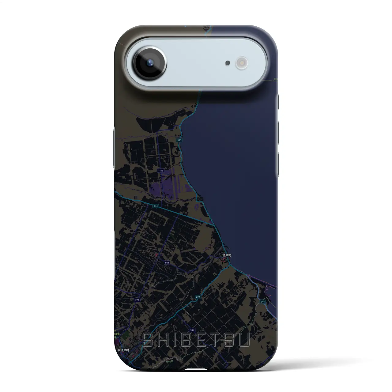 【標津（北海道）】地図柄iPhoneケース（バックカバータイプ）