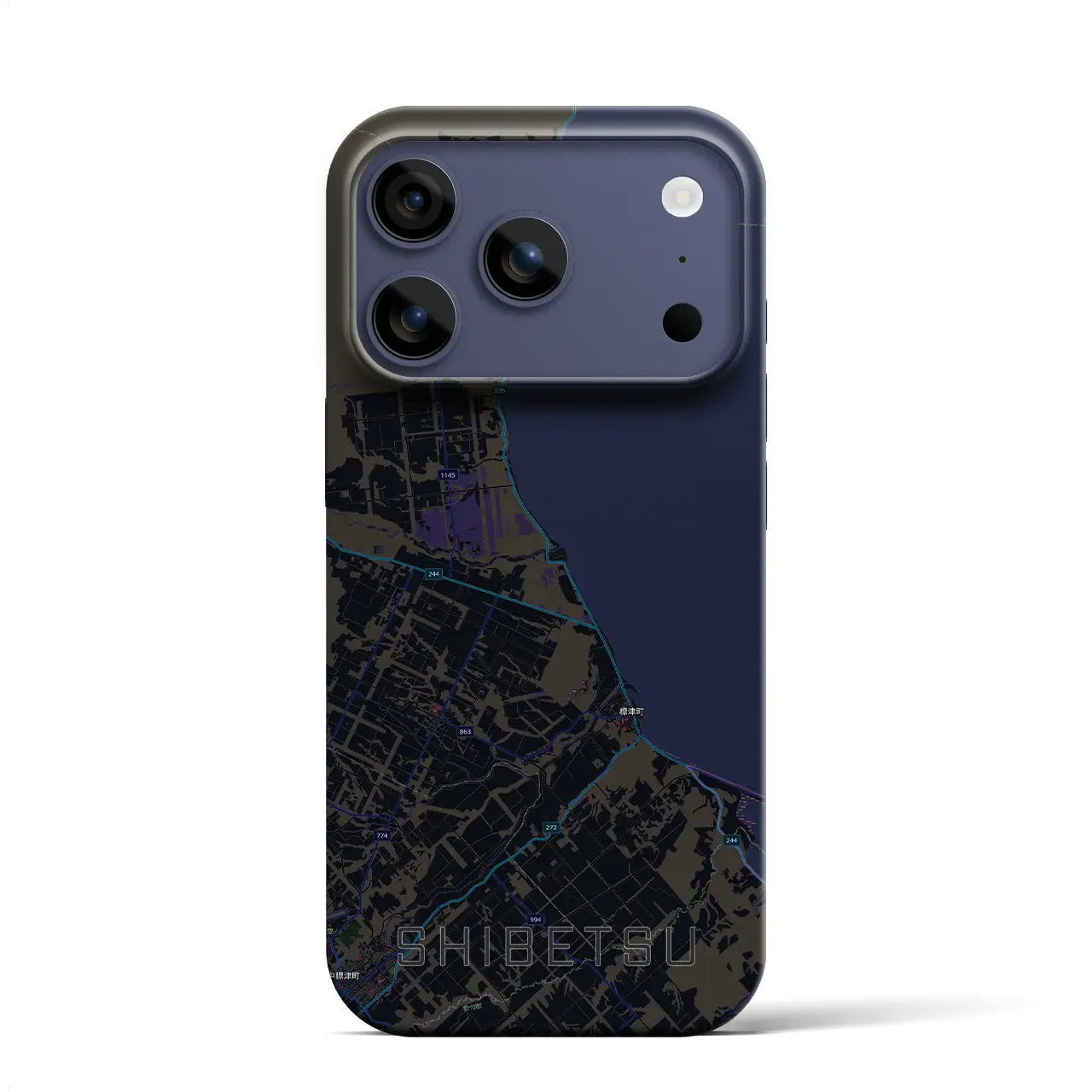 【標津（北海道）】地図柄iPhoneケース（バックカバータイプ）