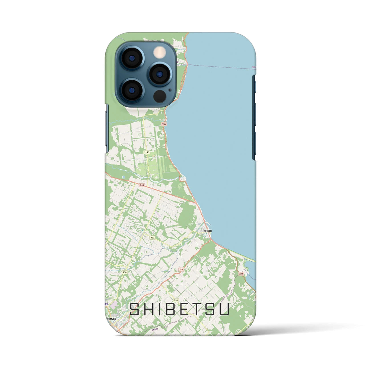 【標津（北海道）】地図柄iPhoneケース（バックカバータイプ）