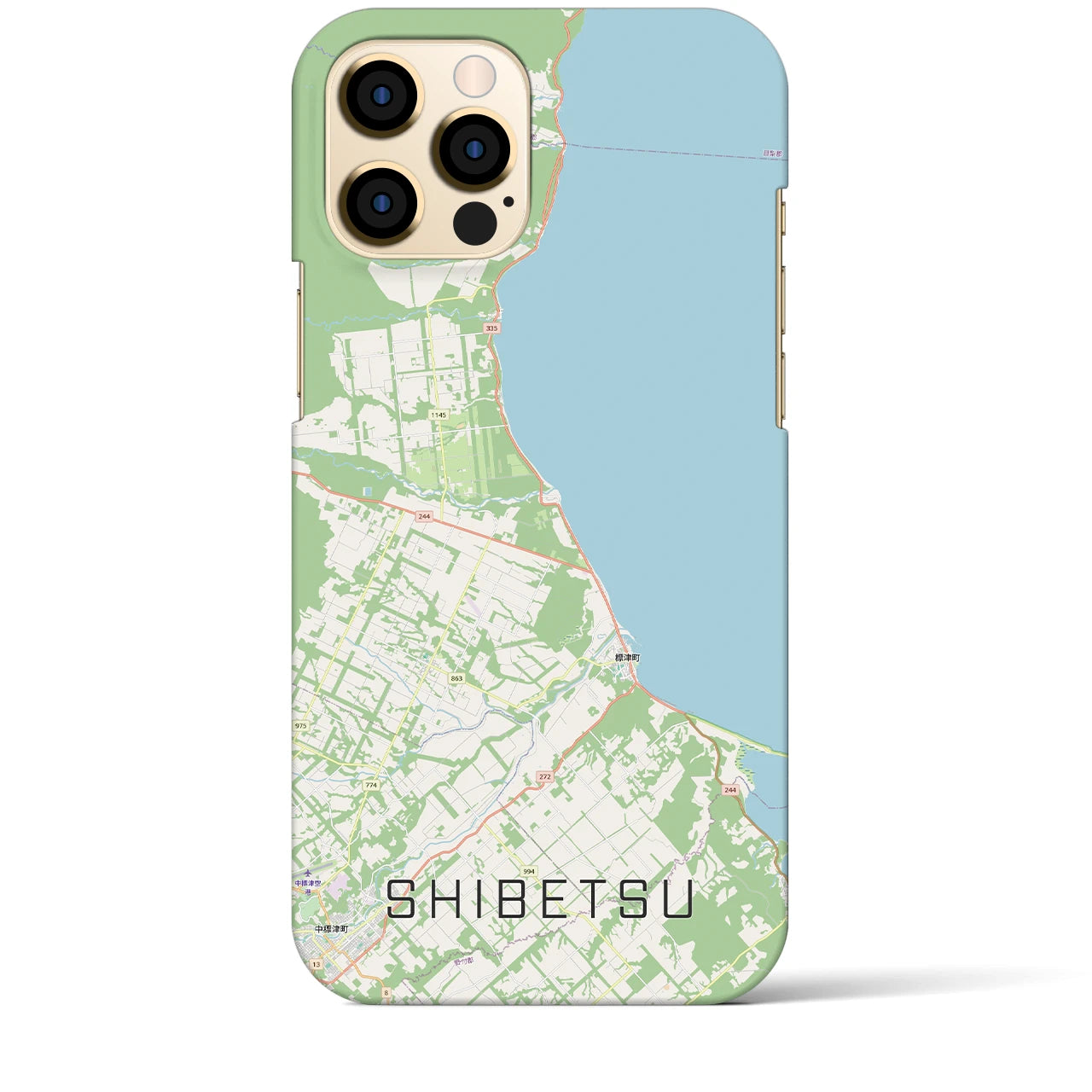 【標津（北海道）】地図柄iPhoneケース（バックカバータイプ）