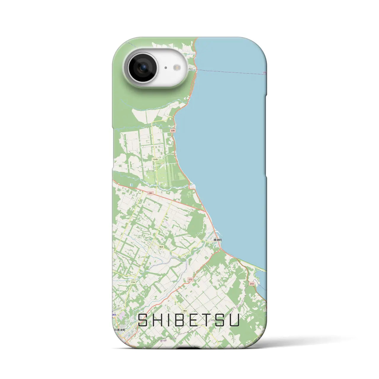 【標津（北海道）】地図柄iPhoneケース（バックカバータイプ）