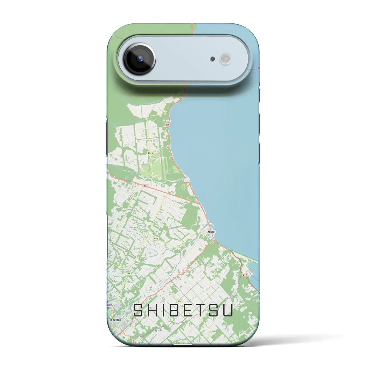 【標津（北海道）】地図柄iPhoneケース（バックカバータイプ）