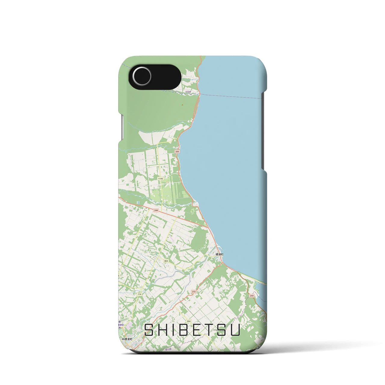 【標津（北海道）】地図柄iPhoneケース（バックカバータイプ）