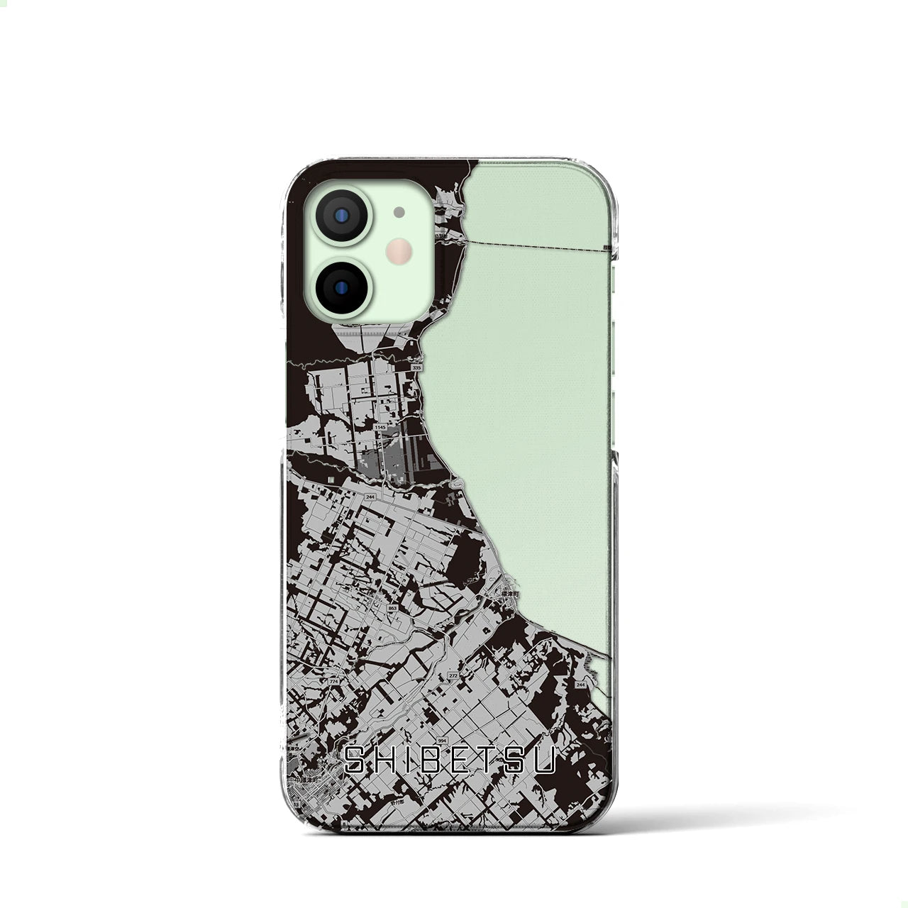 【標津（北海道）】地図柄iPhoneケース（クリアタイプ）