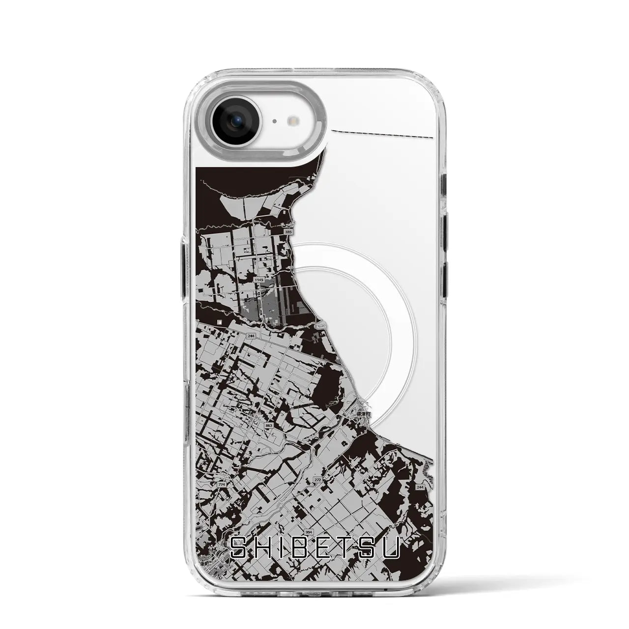 【標津（北海道）】地図柄iPhoneケース（MagSafeタイプ）
