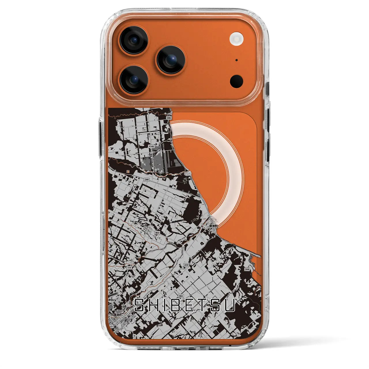 【標津（北海道）】地図柄iPhoneケース（MagSafeタイプ）