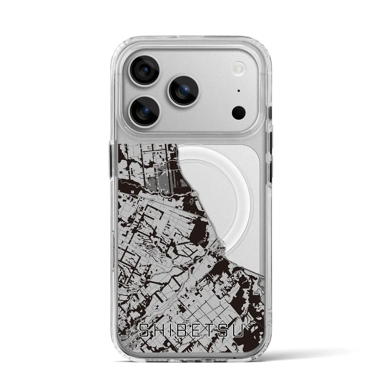 【標津（北海道）】地図柄iPhoneケース（MagSafeタイプ）