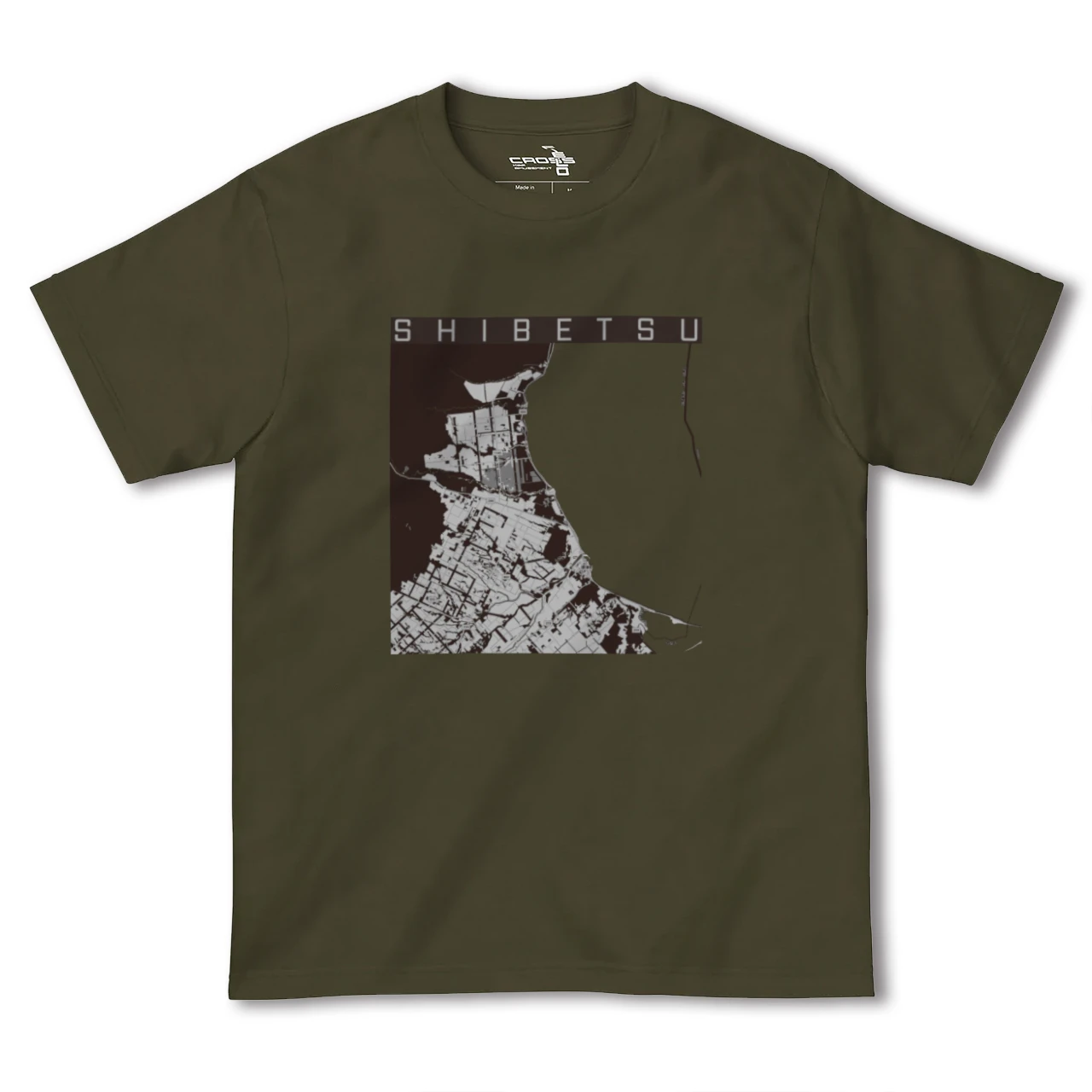 【標津（北海道）】地図柄ヘビーウェイトTシャツ