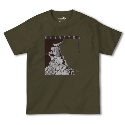 【標津（北海道）】地図柄ヘビーウェイトTシャツ