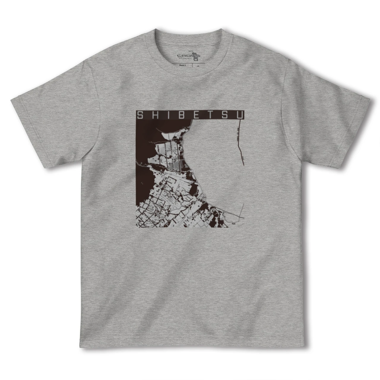 【標津（北海道）】地図柄ヘビーウェイトTシャツ