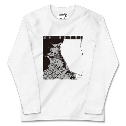 【標津（北海道）】地図柄ロングスリーブTシャツ