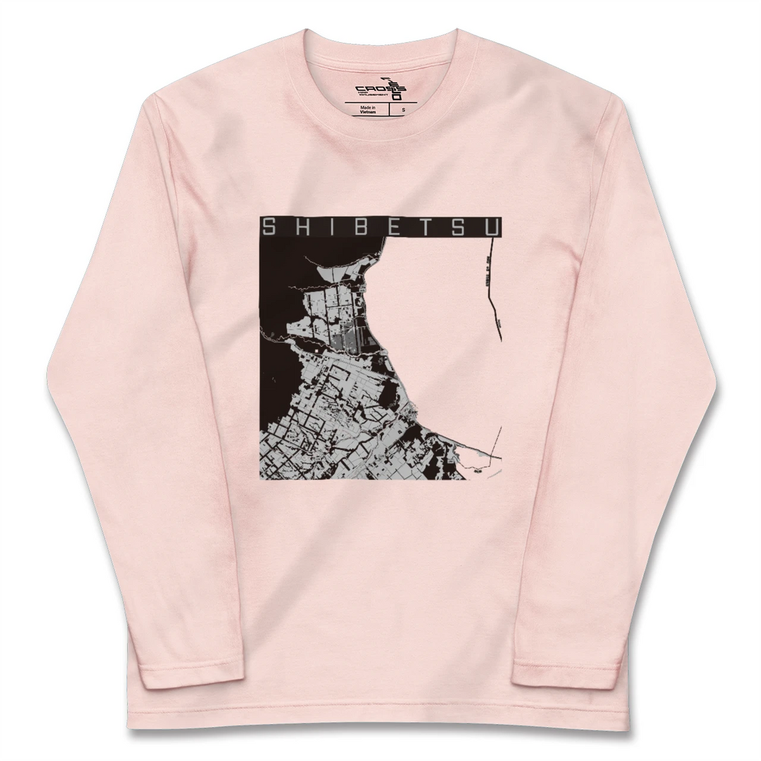 【標津（北海道）】地図柄ロングスリーブTシャツ