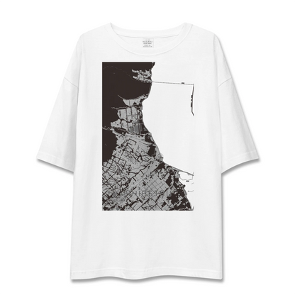 【標津（北海道）】地図柄ビッグシルエットTシャツ