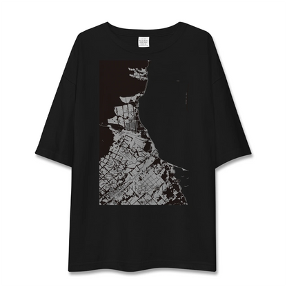 【標津（北海道）】地図柄ビッグシルエットTシャツ