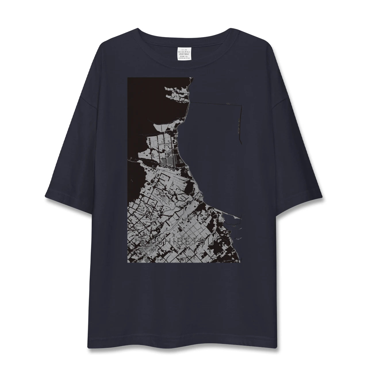 【標津（北海道）】地図柄ビッグシルエットTシャツ
