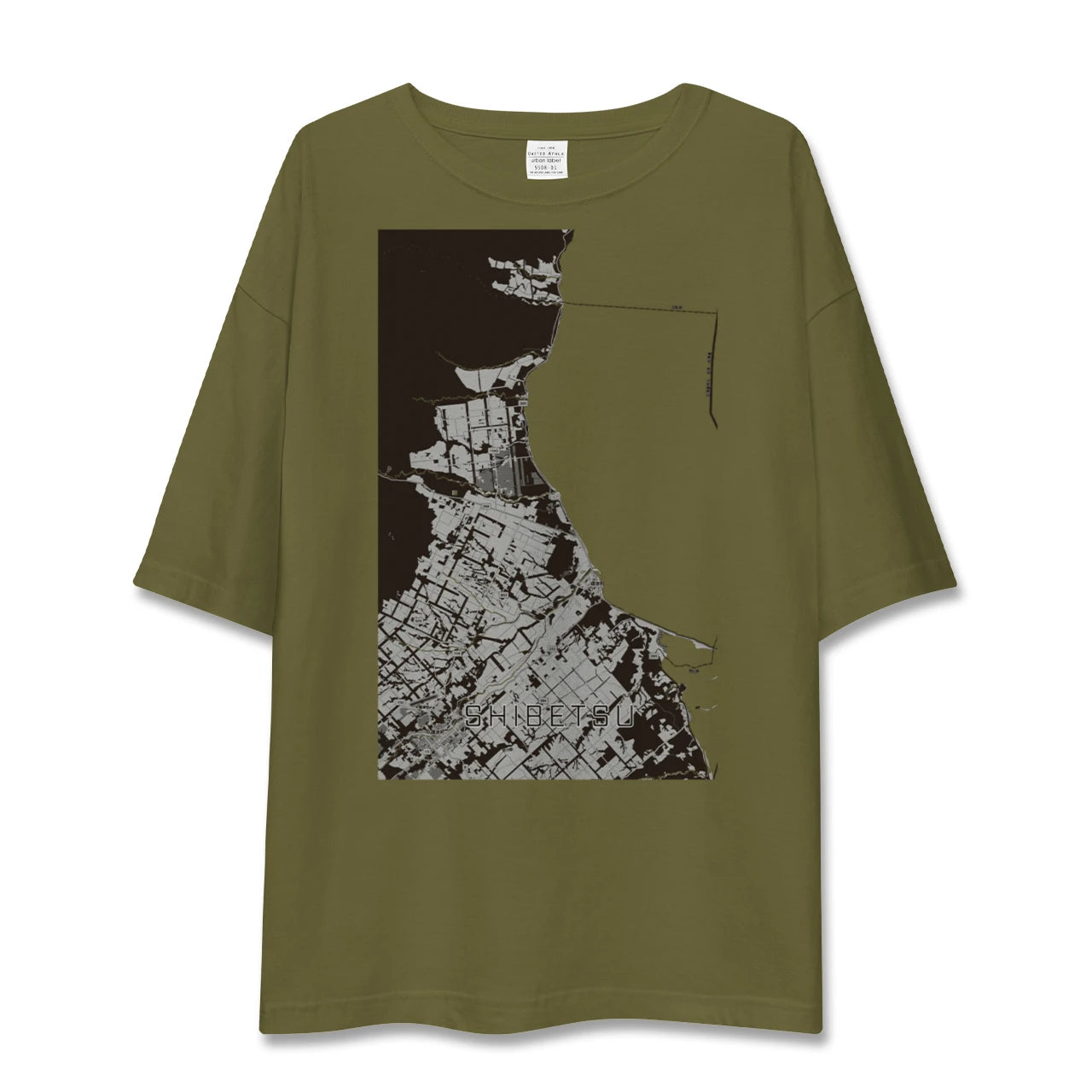 【標津（北海道）】地図柄ビッグシルエットTシャツ