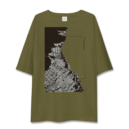 【標津（北海道）】地図柄ビッグシルエットTシャツ