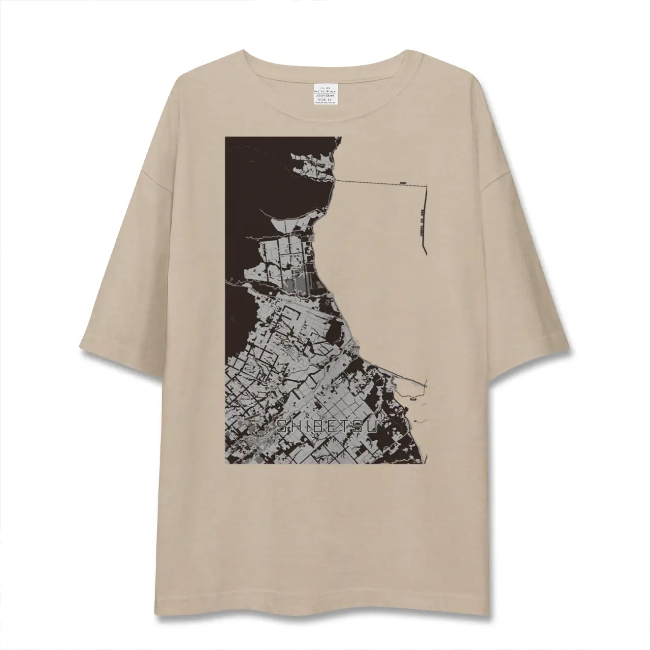 【標津（北海道）】地図柄ビッグシルエットTシャツ