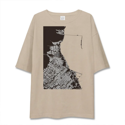 【標津（北海道）】地図柄ビッグシルエットTシャツ