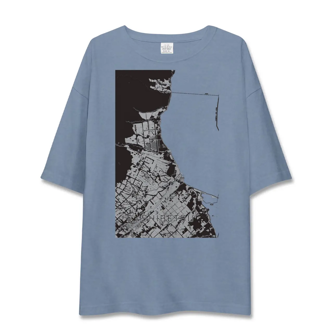 【標津（北海道）】地図柄ビッグシルエットTシャツ