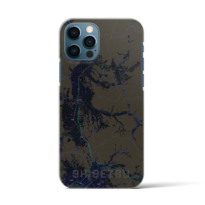 【士別（北海道）】地図柄iPhoneケース（バックカバータイプ）