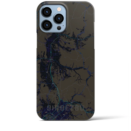 【士別（北海道）】地図柄iPhoneケース（バックカバータイプ）