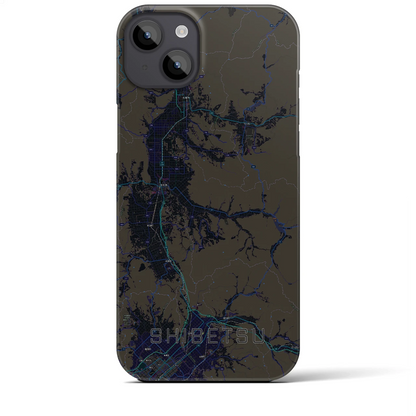 【士別（北海道）】地図柄iPhoneケース（バックカバータイプ）