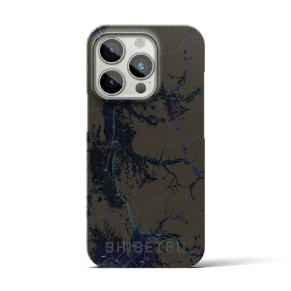 【士別（北海道）】地図柄iPhoneケース（バックカバータイプ）