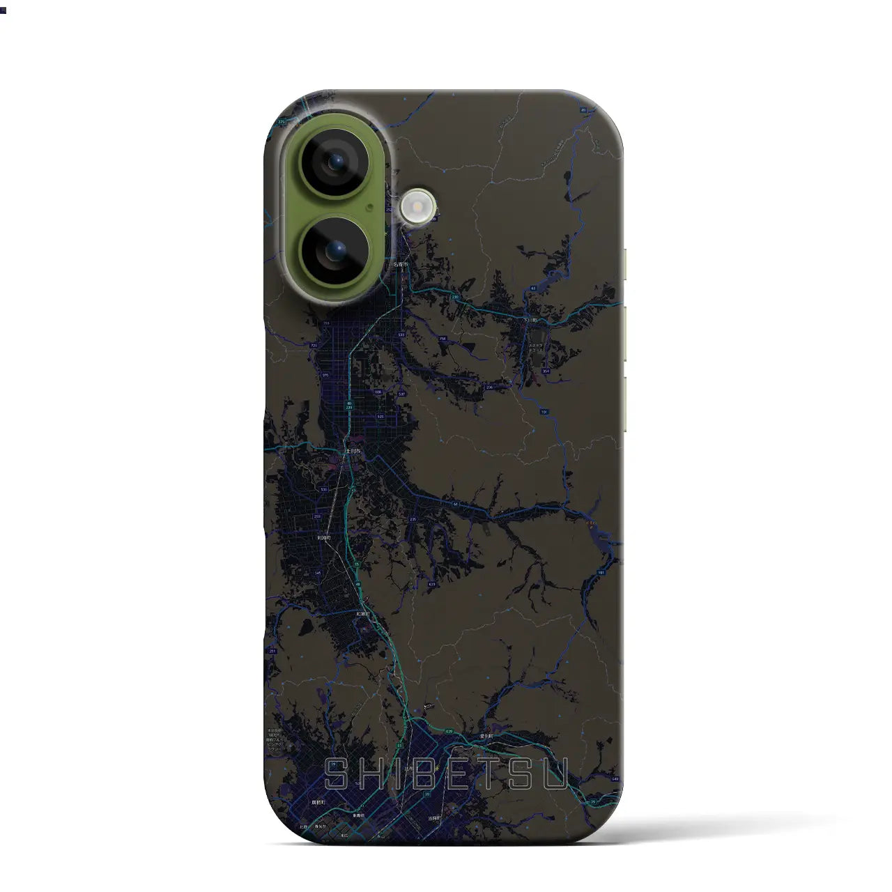 【士別（北海道）】地図柄iPhoneケース（バックカバータイプ）