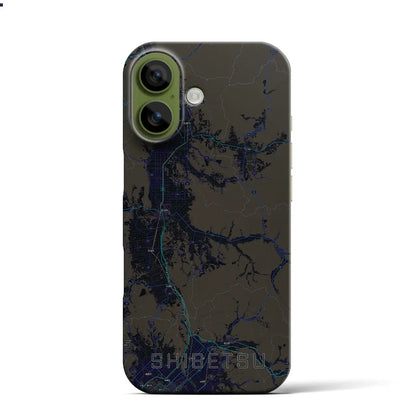 【士別（北海道）】地図柄iPhoneケース（バックカバータイプ）