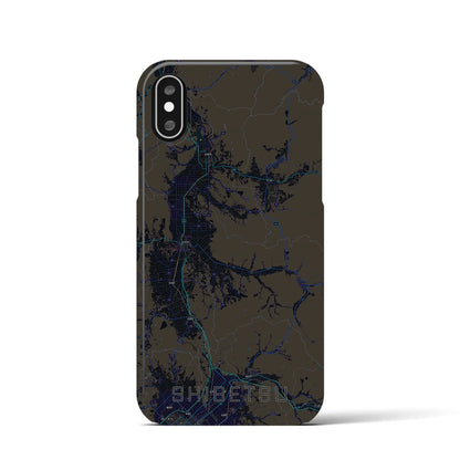 【士別（北海道）】地図柄iPhoneケース（バックカバータイプ）