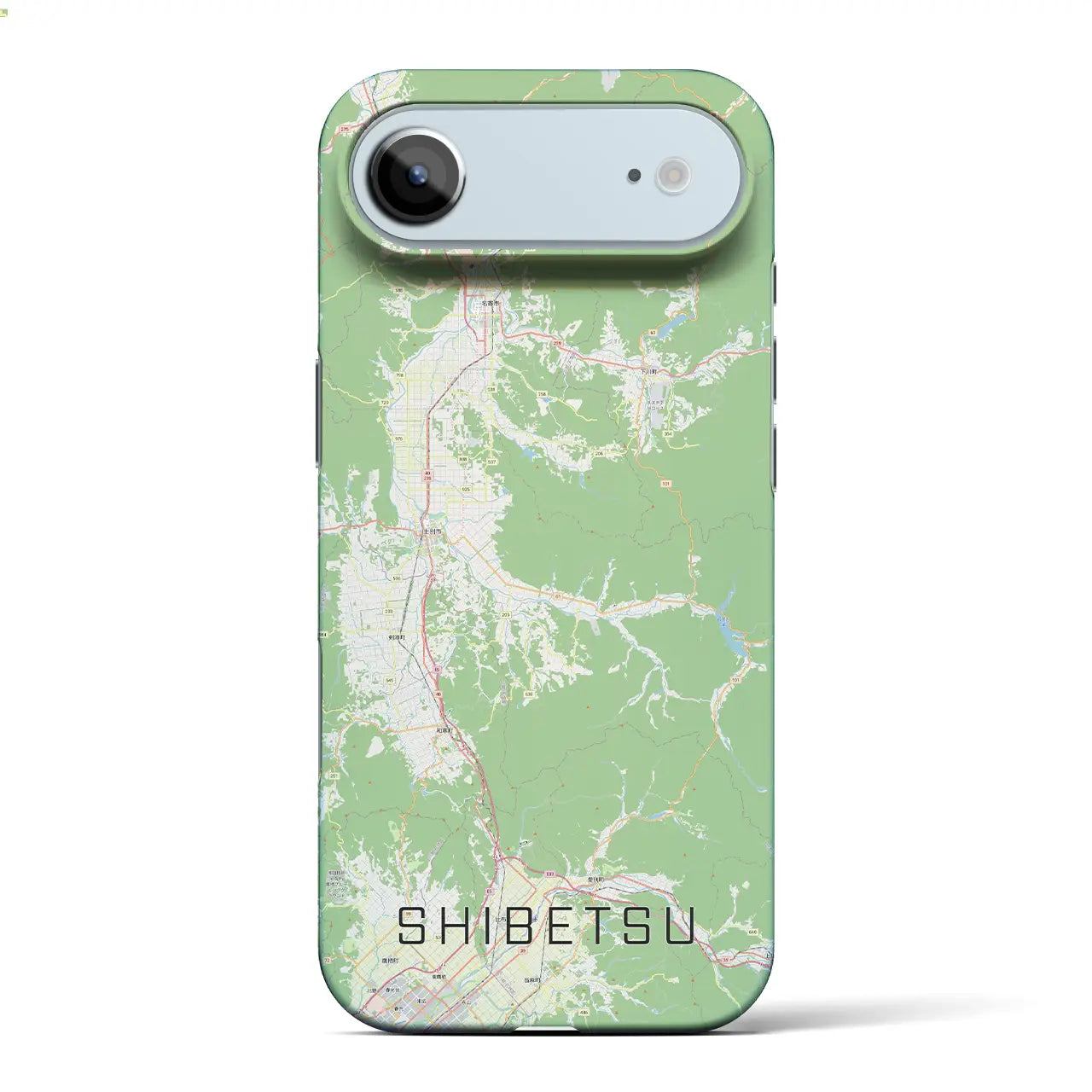 【士別（北海道）】地図柄iPhoneケース（バックカバータイプ）