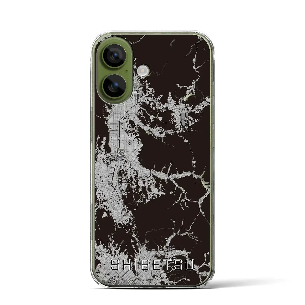 【士別（北海道）】地図柄iPhoneケース（クリアタイプ）モノトーン・iPhone 17 Pro Max 用