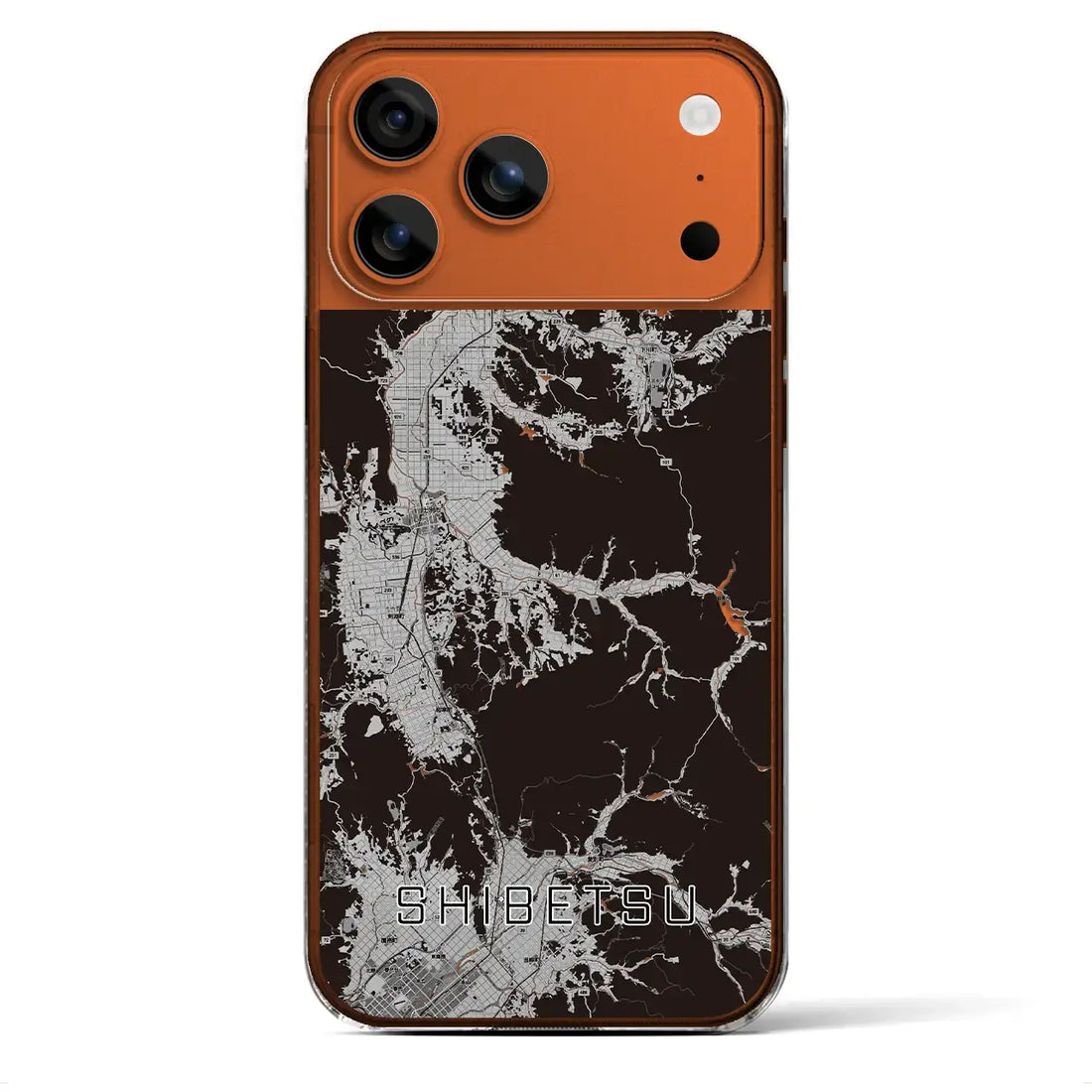 【士別(北海道)】地図柄iPhoneケース(クリアタイプ)モノトーン・iPhone 17 Pro Max 用