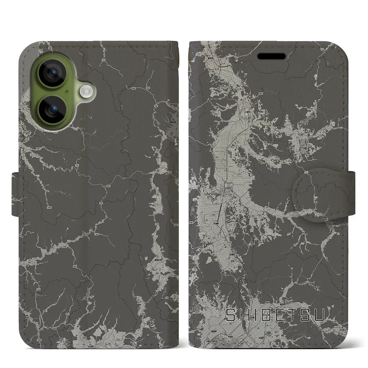 【士別（北海道）】地図柄iPhoneケース（手帳タイプ）