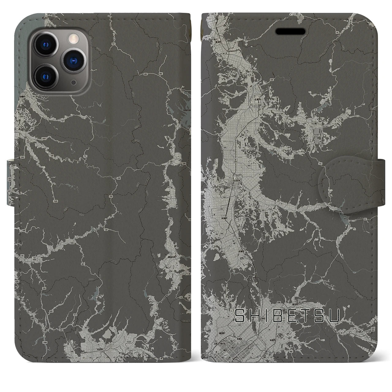 【士別（北海道）】地図柄iPhoneケース（手帳タイプ）