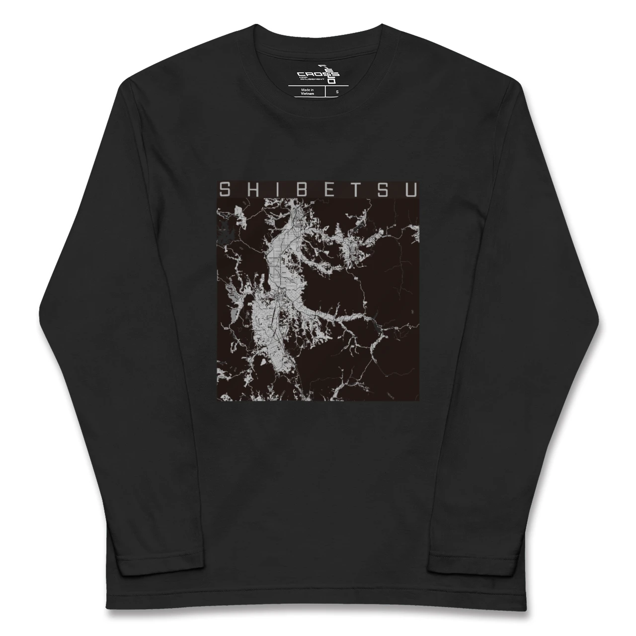【士別（北海道）】地図柄ロングスリーブTシャツ